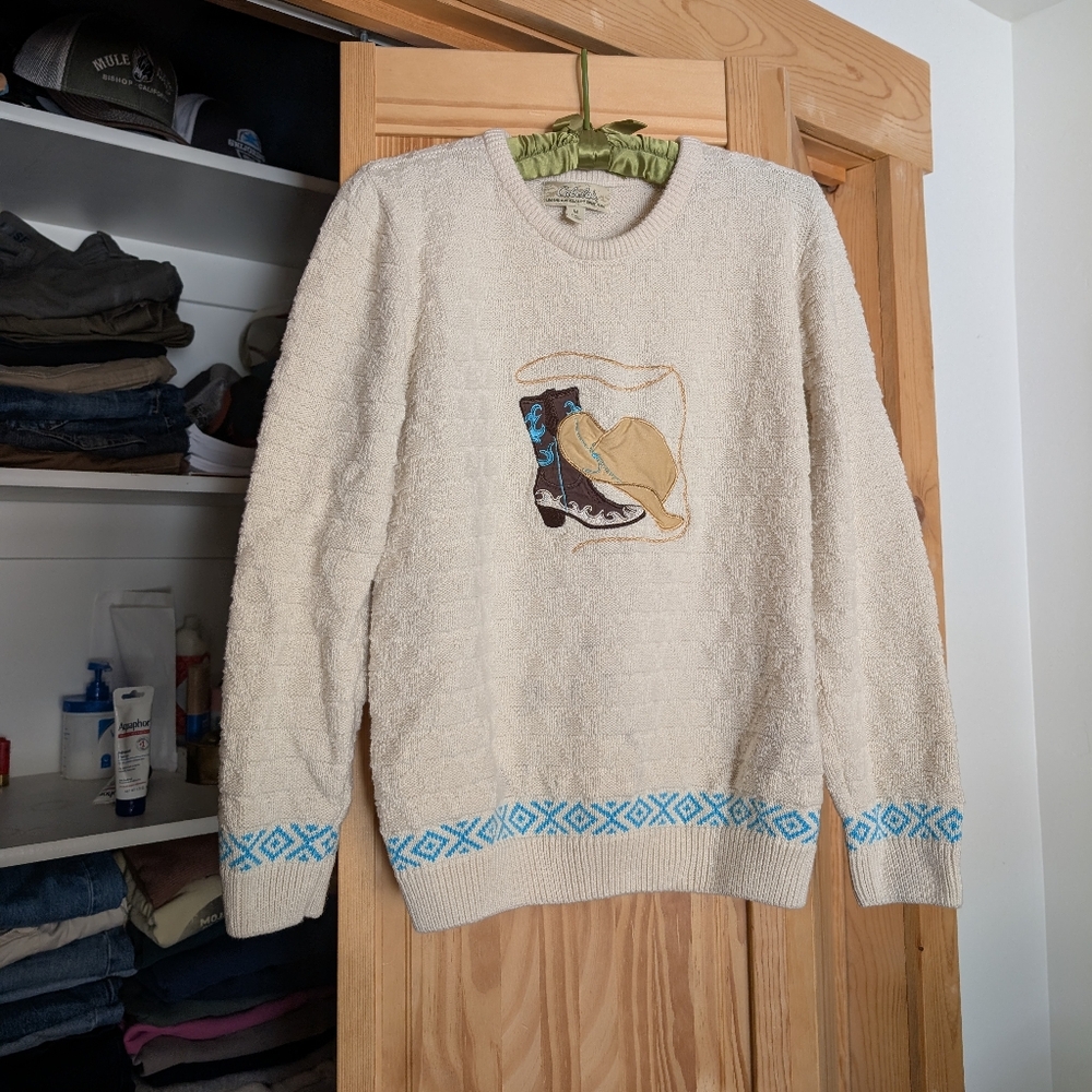 Vintage Cabela's 100% Cotton Sweater Size Medium
